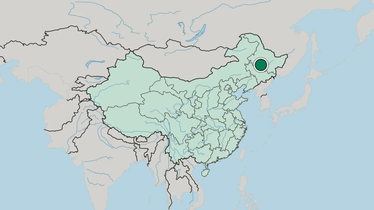 Map of Harbin in China