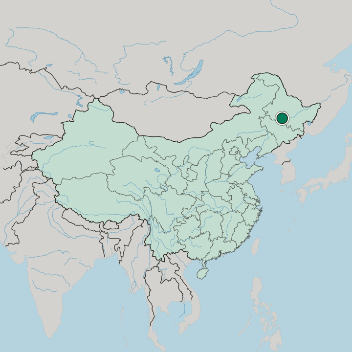 Map showing Harbin — In China