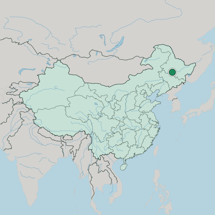 Map showing Harbin — In China