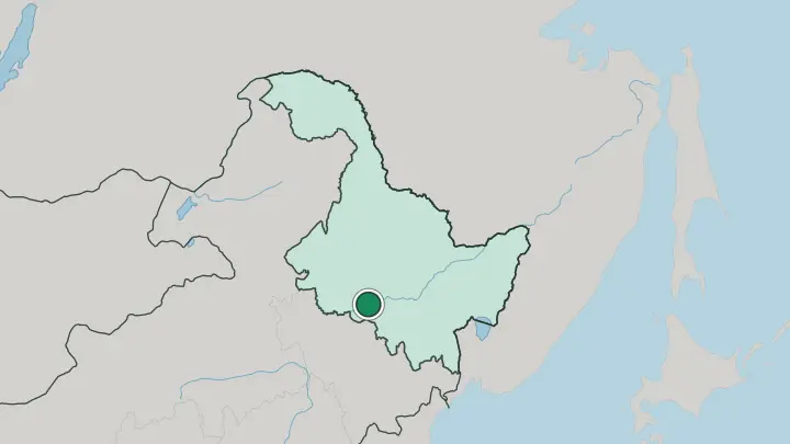 Map of Harbin in China