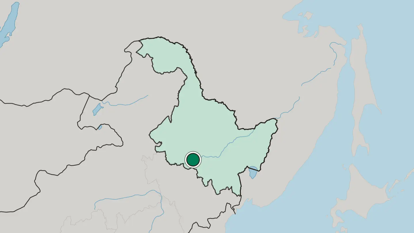 Map of Harbin in China