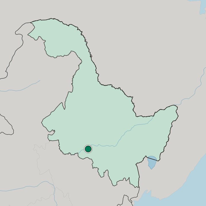 Map showing Harbin — In Hēilóngjiāng