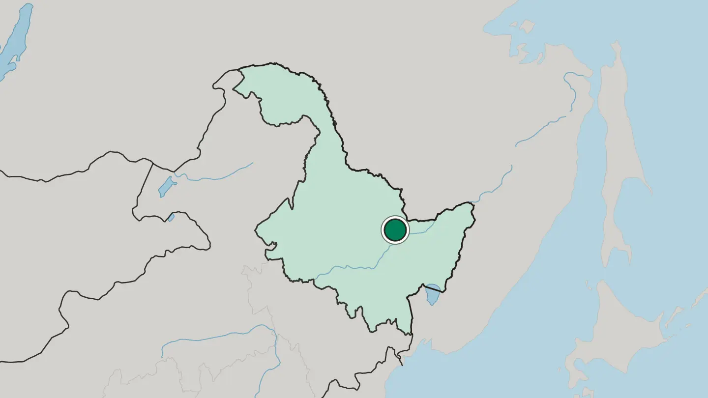 Map of Hegang in China