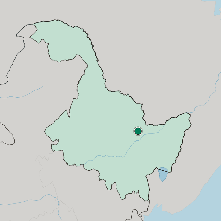 Map showing Hegang — In Hēilóngjiāng