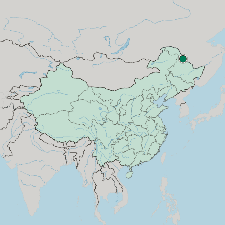 Map showing Heihe — In China