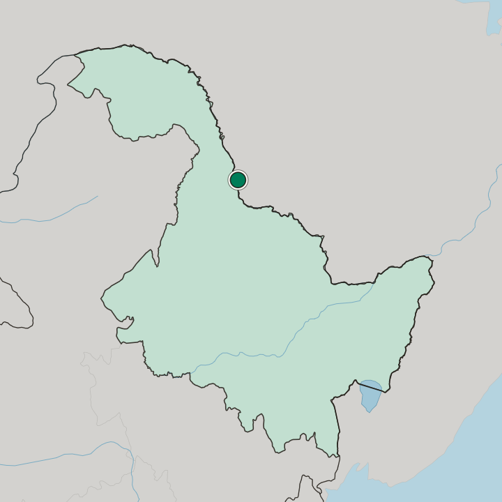 Map showing Heihe — In Hēilóngjiāng