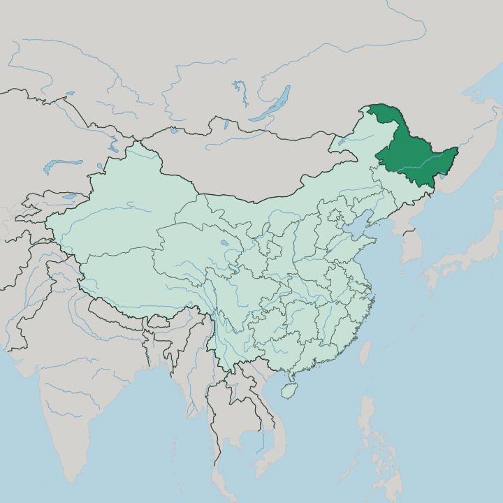 Map showing Hēilóngjiāng — In China