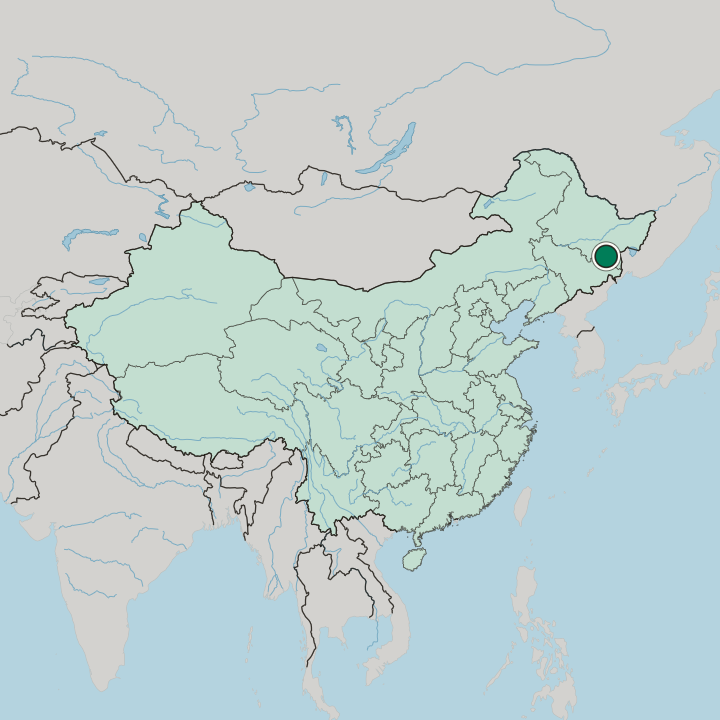 Map showing Mudanjiang — In China