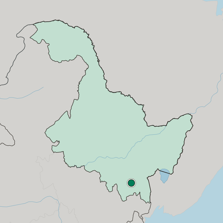 Map showing Mudanjiang — In Hēilóngjiāng