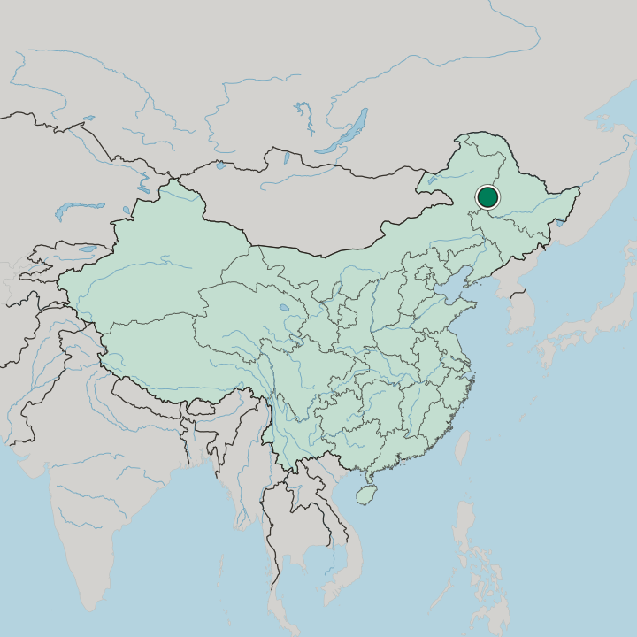 Map showing Qiqihar — In China