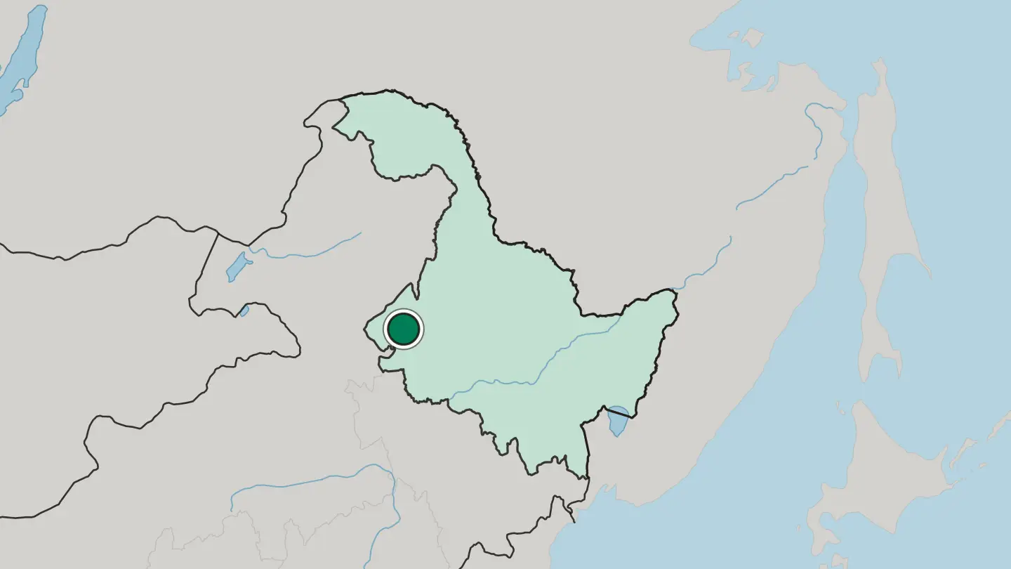 Map of Qiqihar in China