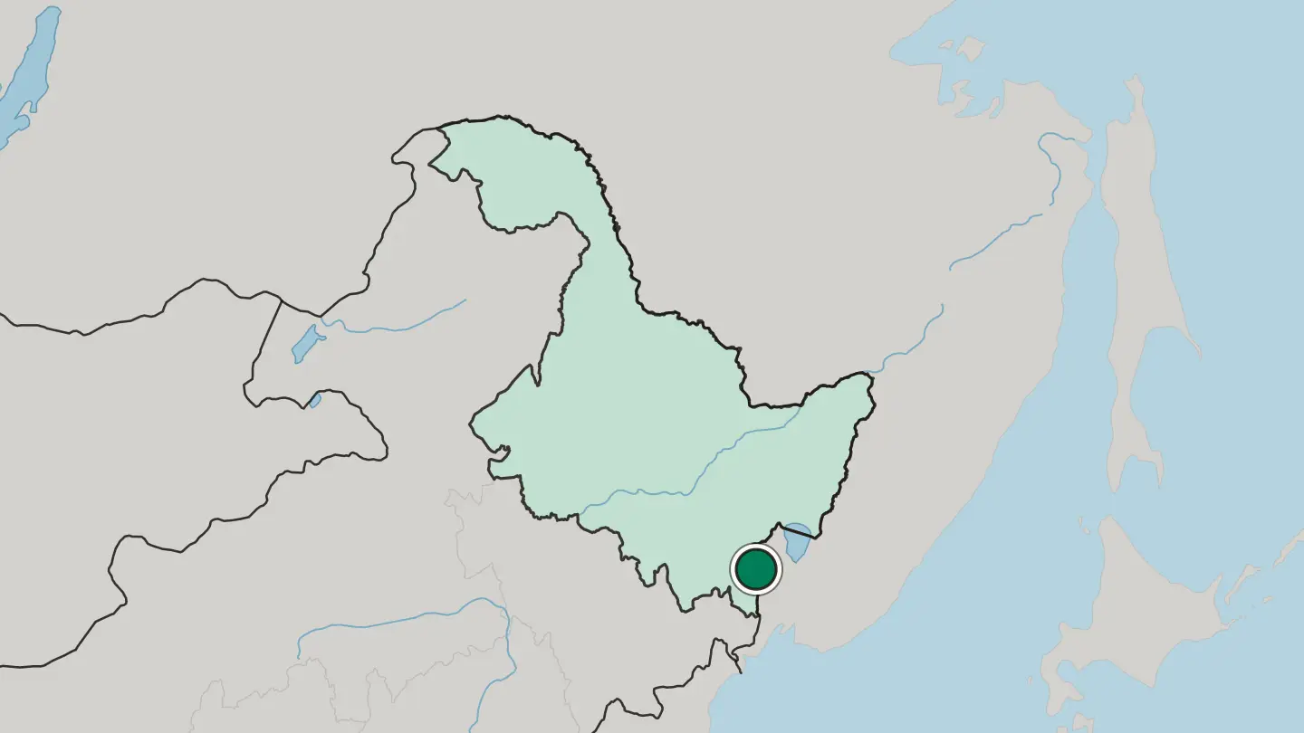 Map of Suifenhe in China