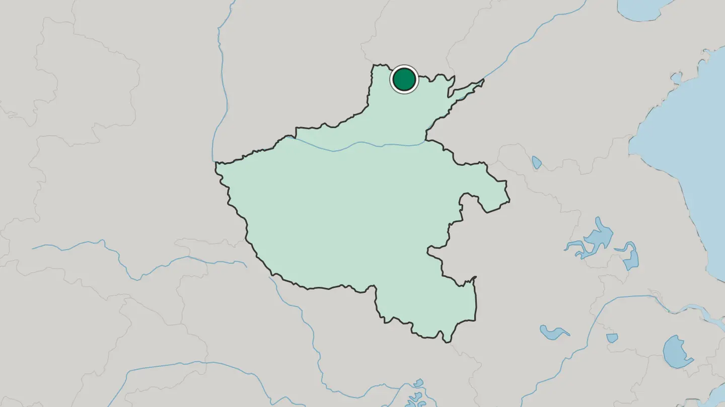 Map of Anyang in China