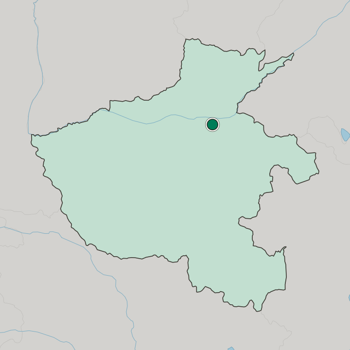 Map showing Kaifeng — In Henan