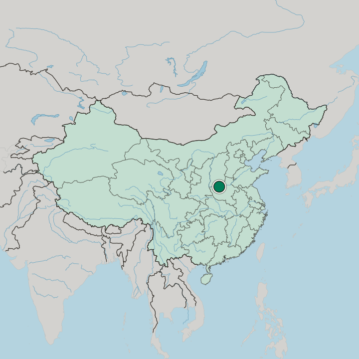 Map showing Luoyang — In China