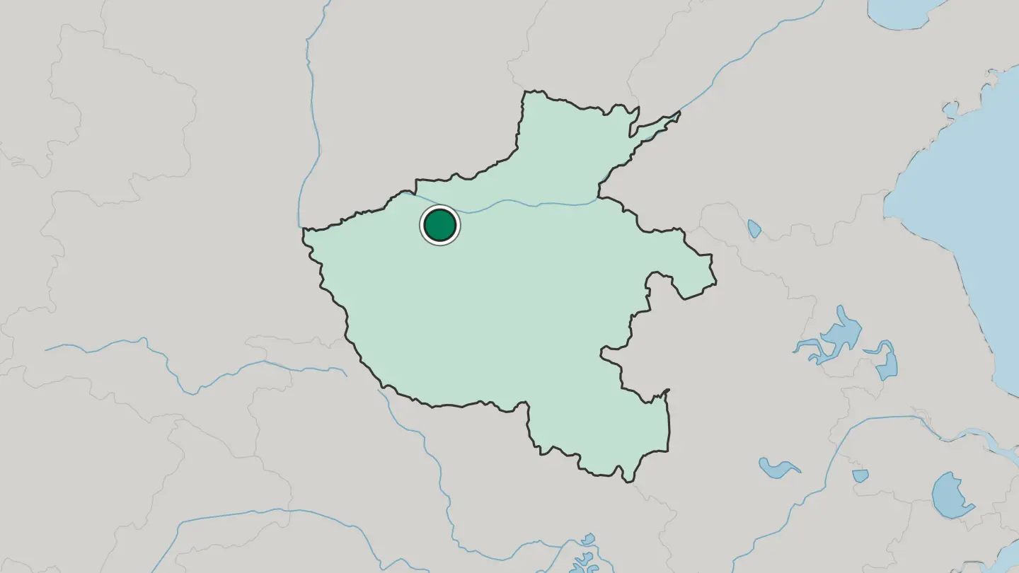 Map of Luoyang in China