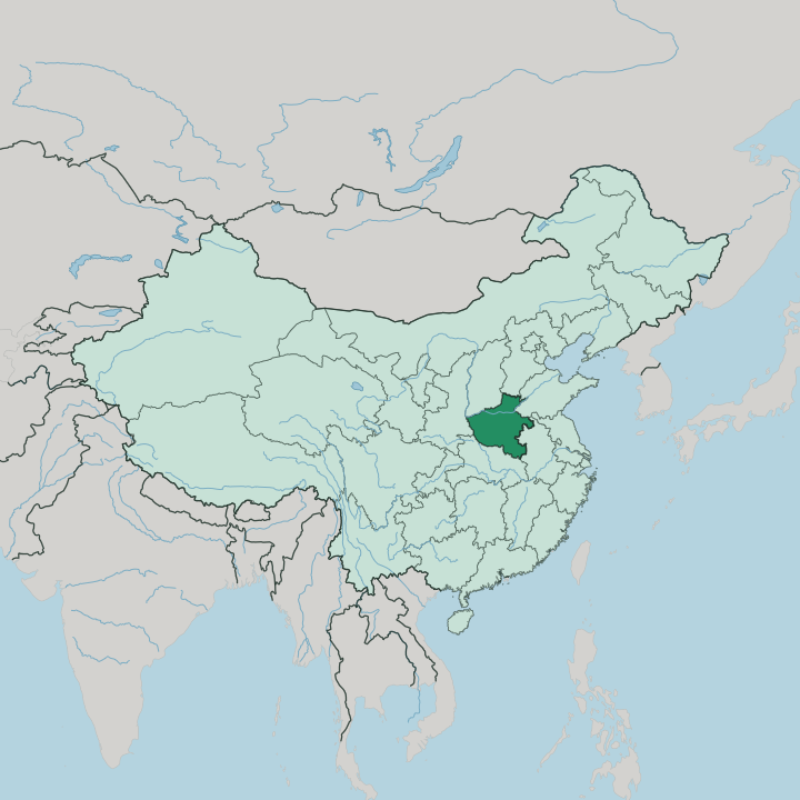 Map showing Henan — In China