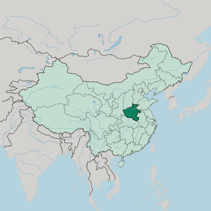 Map showing Henan — In China