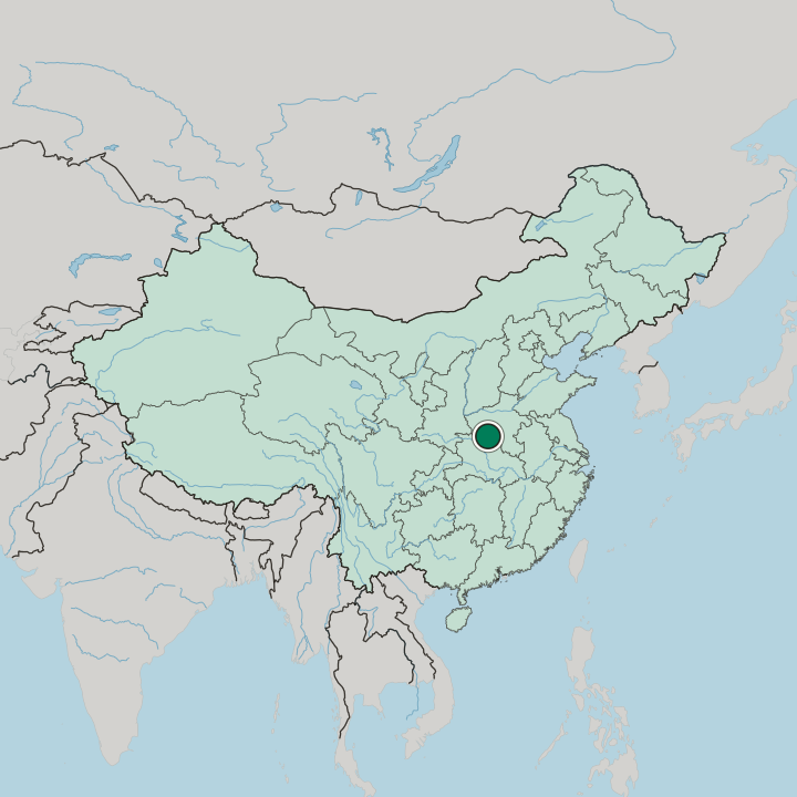 Map showing Nanyang — In China