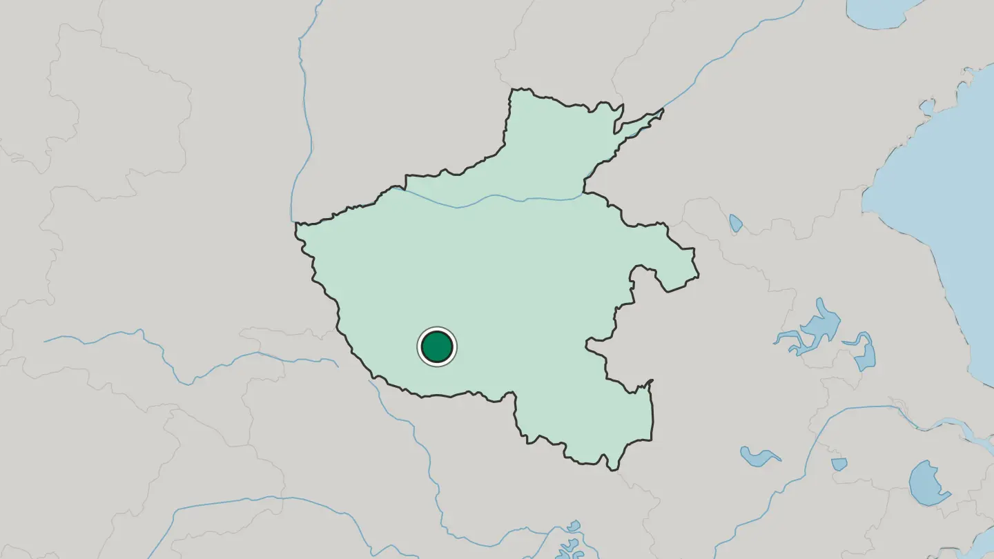 Map of Nanyang in China