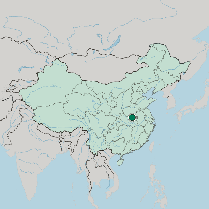 Map showing Xinyang — In China