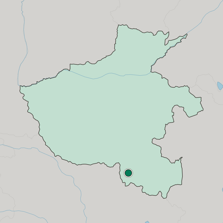 Map showing Xinyang — In Henan