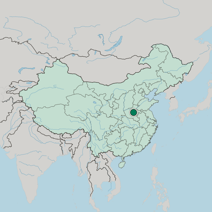 Map showing Xuchang — In China