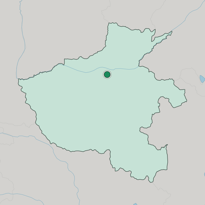 Map showing Zhengzhou — In Henan