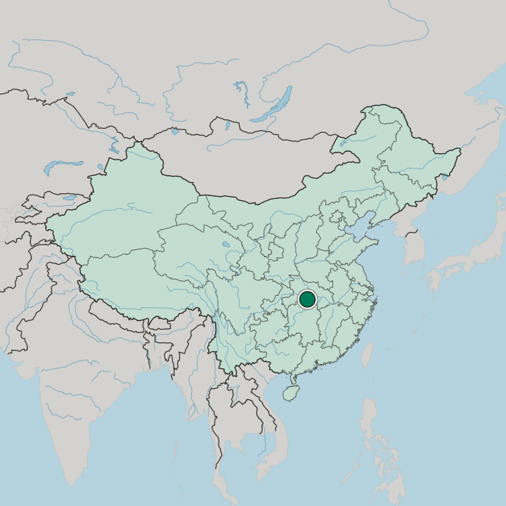 Map showing Jingzhou — In China