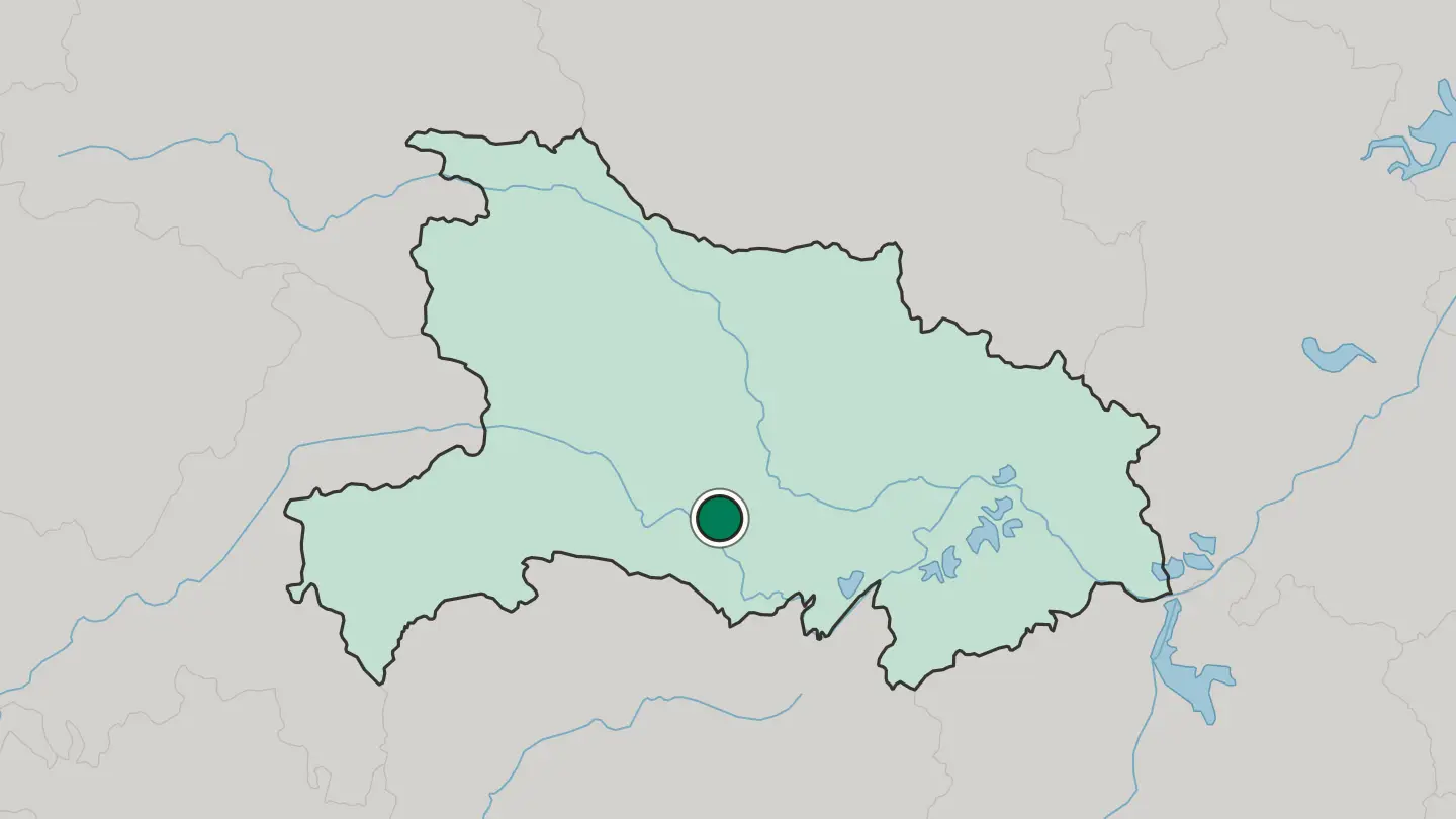 Map of Jingzhou in China