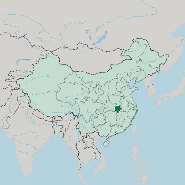 Map showing Wuhan — In China