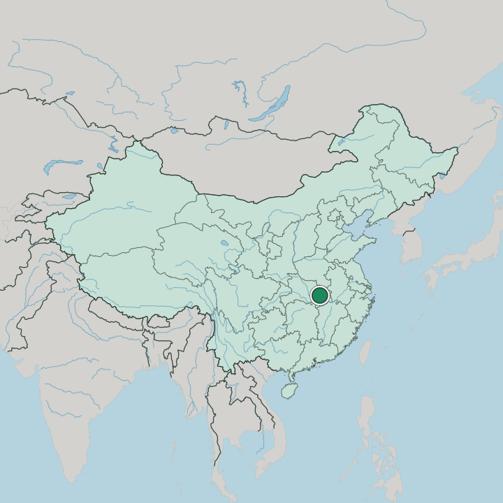 Map showing Wuhan — In China