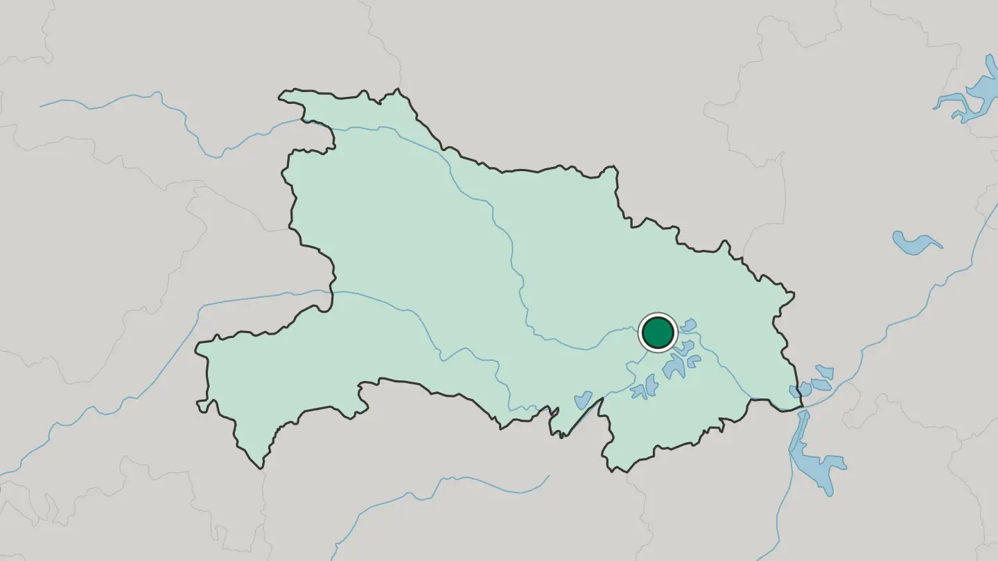Map of Wuhan in China