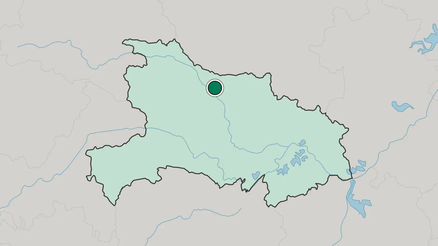Map of Xiangyang in China
