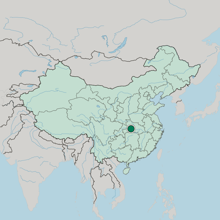 Map showing Yichang — In China