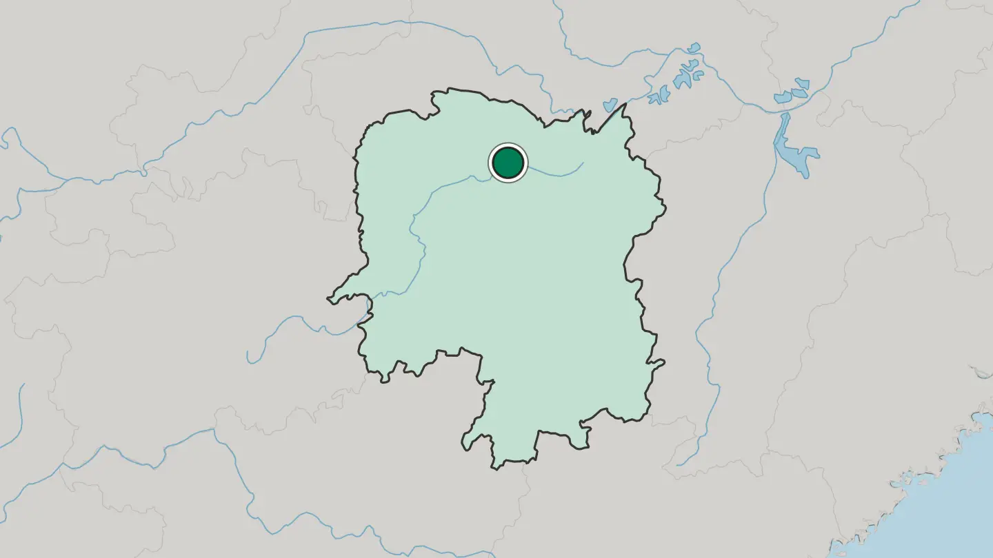 Map of Changde in China