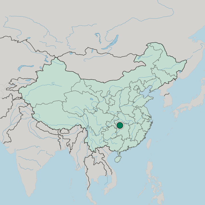 Map showing Zhangjiajie — In China