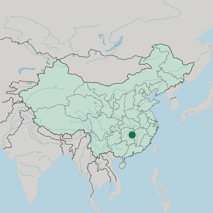 Map showing Zhuzhou — In China