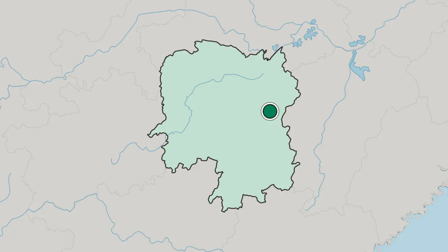 Map of Zhuzhou in China