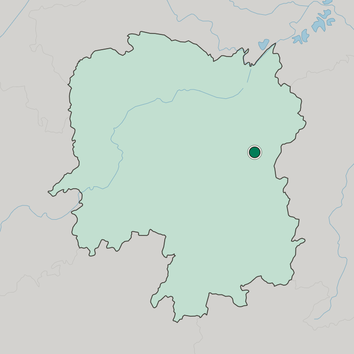 Map showing Zhuzhou — In Hunan