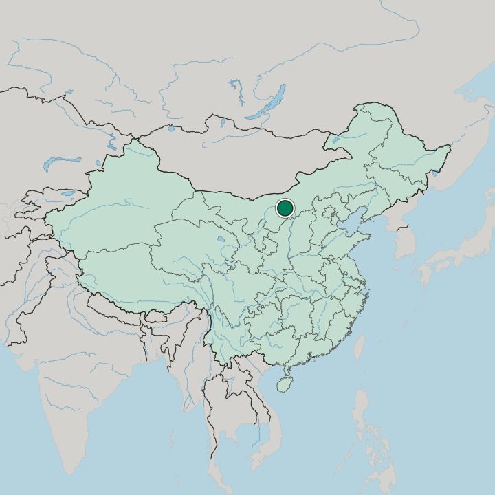 Map showing Baotou — In China