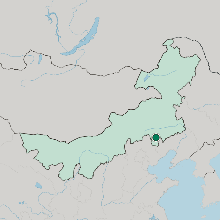 Map showing Chifeng — In Inner Mongolia Autonomous Region