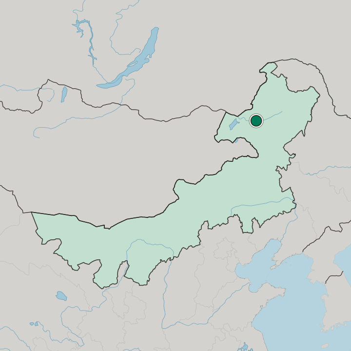 Map showing Hailar — In Inner Mongolia Autonomous Region