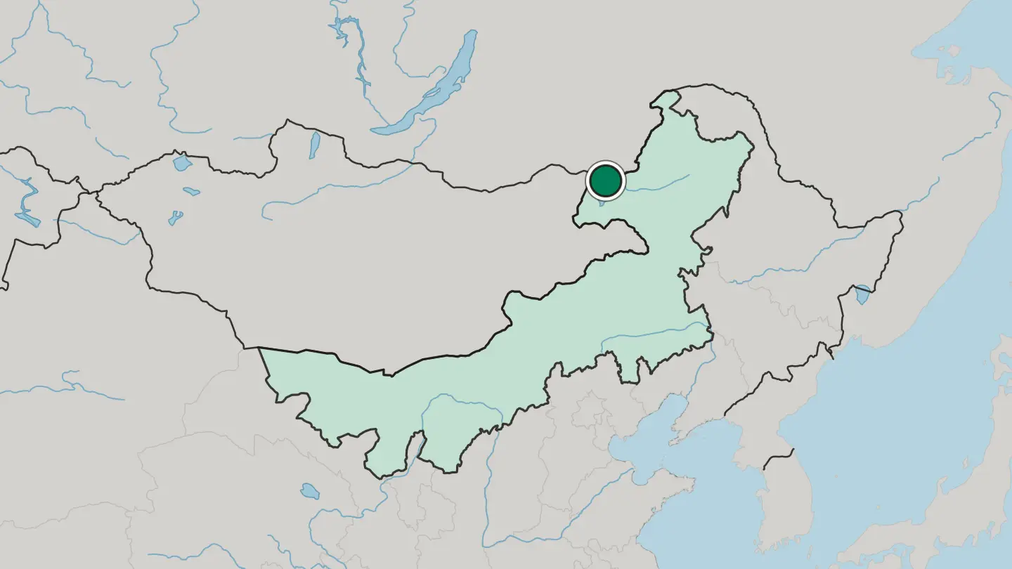 Map of Manzhouli in China