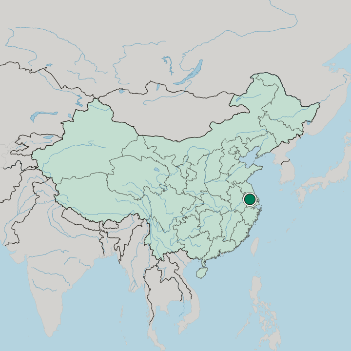 Map showing Changzhou — In China