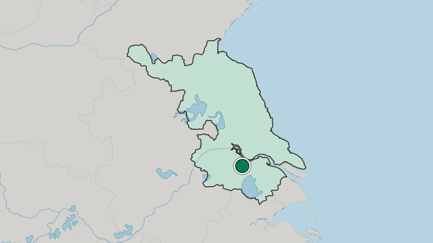 Map of Changzhou in China