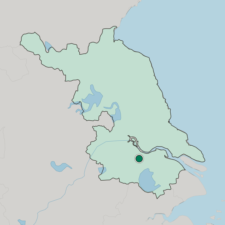 Map showing Changzhou — In Jiangsu