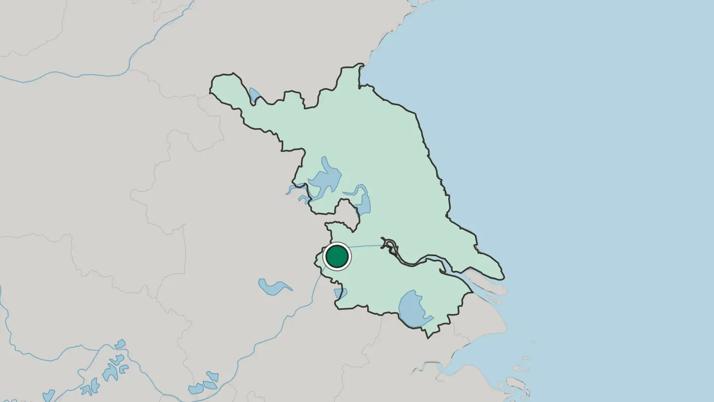 Map of Nanjing in China
