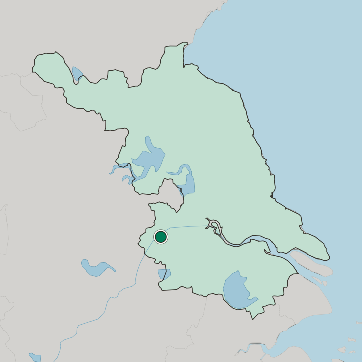 Map showing Nanjing — In Jiangsu
