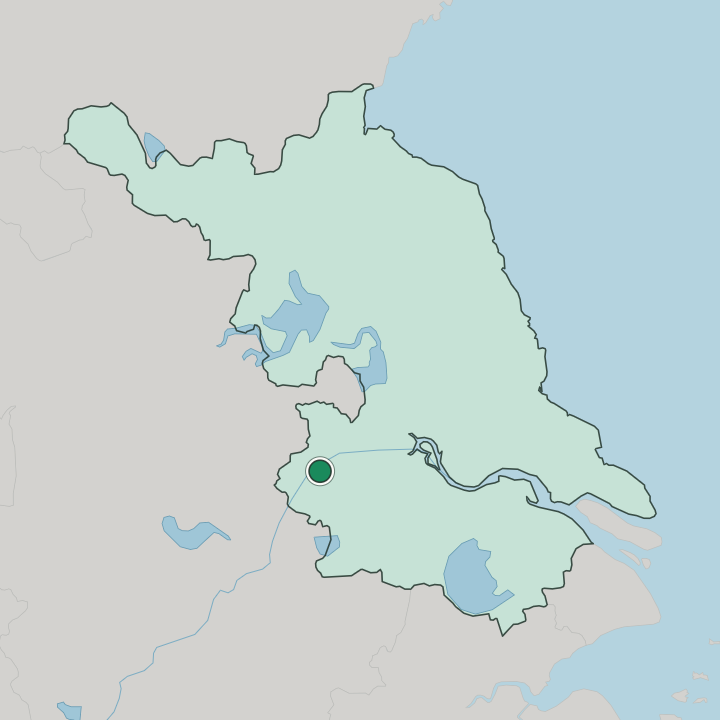 Map showing Nanjing — In Jiangsu